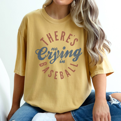 No Crying In Baseball Graphic Tee, Vintage Baseball Shirt, Baseball Mom Shirt, Game Day Tee