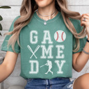 XL Light Green Basebal Game Day Graphic Tee, Baseball Graphic Tee, Game Day Shirt, Baseball Mom Tee