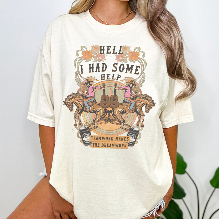 I Had Some Help Graphic Tee, Country Music Tee, Teamwork Makes the Dreamwork, Summer Tee, Concert Shirt