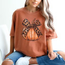 Small Yam Trendy Coquette Pumpkin Bow Graphic Tee