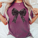 XXL Berry Halloween Coquette Bow Graphic Tee, Halloween Shirt, Spooky Season, Coquette Bow Tee