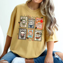 XL Mustard The Monsters Halloween Graphic Tee, Trendy Graphic Tee, Halloween Villans Shirt, Halloween Horror Tee