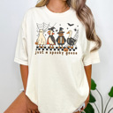 XXL Ivory Just A Spooky Goose Graphic Tee, Cute Halloween Shirt, Trendy Halloween, Silly Goose Shirt