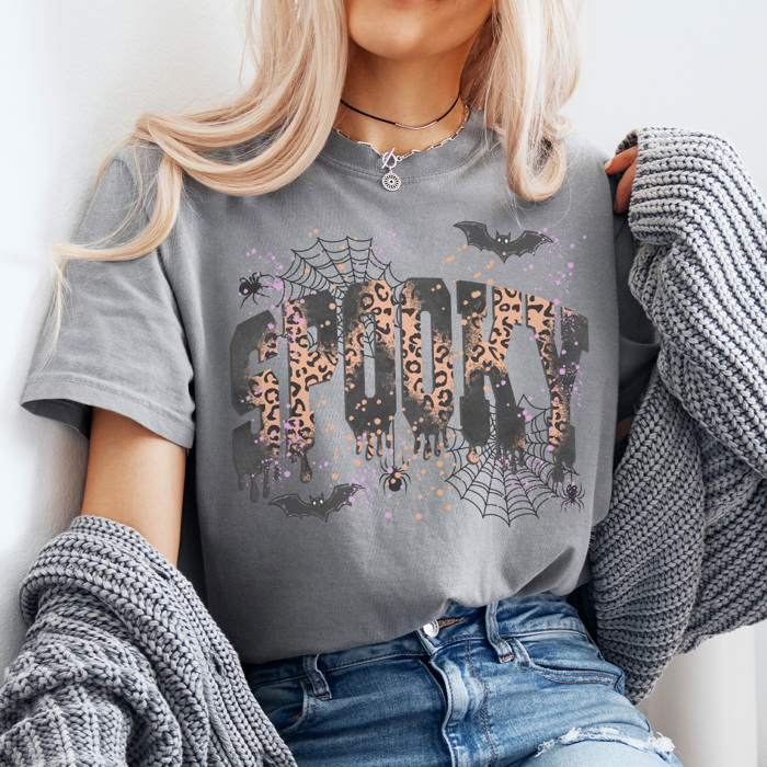 Trendy Spooky Graphic Tee, Halloween Shirt, Fall Graphic Tee, Cute Halloween Shirt