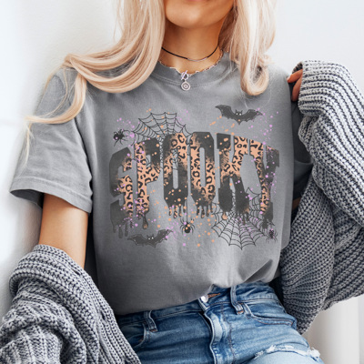 Trendy Spooky Graphic Tee, Halloween Shirt, Fall Graphic Tee, Cute Halloween Shirt