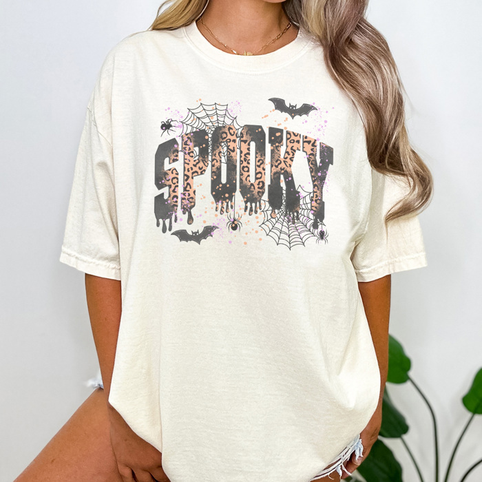 Trendy Spooky Graphic Tee, Halloween Shirt, Fall Graphic Tee, Cute Halloween Shirt