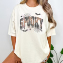  Trendy Spooky Graphic Tee, Halloween Shirt, Fall Graphic Tee, Cute Halloween Shirt