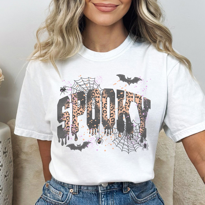 Trendy Spooky Graphic Tee, Halloween Shirt, Fall Graphic Tee, Cute Halloween Shirt