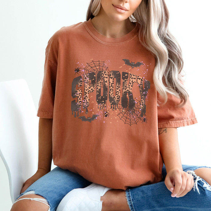 Trendy Spooky Graphic Tee, Halloween Shirt, Fall Graphic Tee, Cute Halloween Shirt