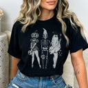 Small Black Vintage Halloween Ladies Graphic Tee, Halloween Shirt, Fall Graphic Tee, Cute Halloween Shirt
