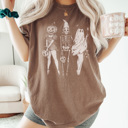 Small Espresso Vintage Halloween Ladies Graphic Tee, Halloween Shirt, Fall Graphic Tee, Cute Halloween Shirt