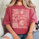  Football Vibes Graphic Tee, Vintage Football Shirt, Retro Football Shirt, Game Day Tee, Football Mom Tee