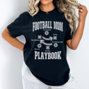 XXL Blue Jean Football Mom Playbook Graphic Tee, Game Day Shirt, Football Mom Tee