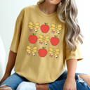 XXL Mustard Teacher Coquette Grid Graphic Tee, Back To School Shirt, Cute Teacher Shirt, Teacher Appreciation
