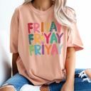 Medium Peachy Friyay Teacher Graphic Tee, Cute Teacher Shirt, Back to School, Teacher Gift