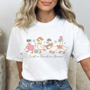 Small White Just A Teacher Goose Graphic Tee, Silly Goose, Trendy Teacher Graphic Tee, Back to School Shirt, Cute Teacher Tee