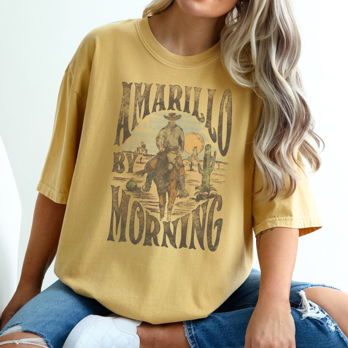 Amarillo By Morning Graphic Tee, Country Graphic Tee, Western Shirt, Music Shirt, Country Lyrics Shirt