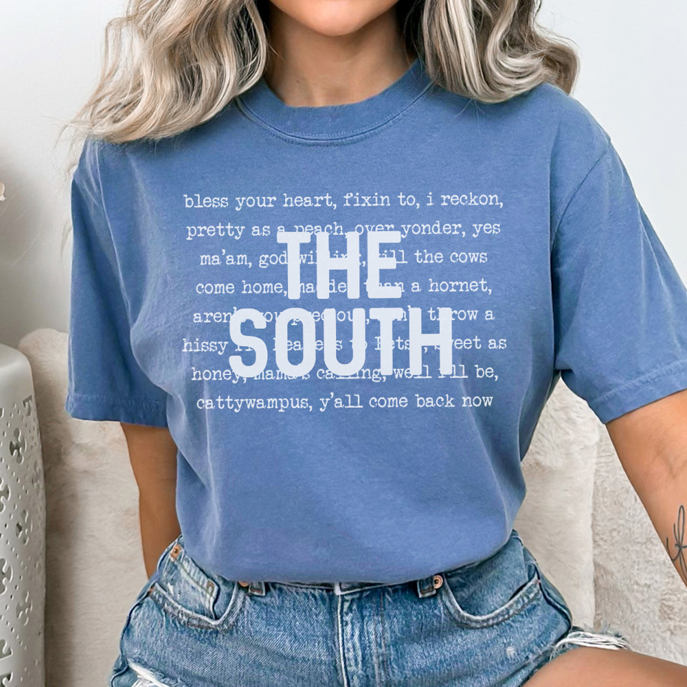 The South Graphic Tee, Southern Girl, Southern Mama, Bless You Heart, Cute Graphic Tee, Comfort Colors