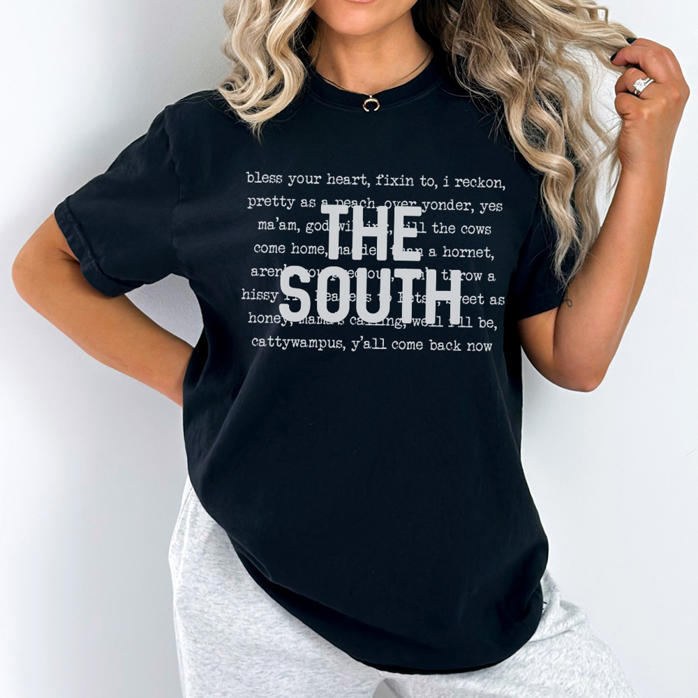 The South Graphic Tee, Southern Girl, Southern Mama, Bless You Heart, Cute Graphic Tee, Comfort Colors