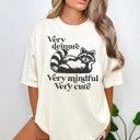 Small Ivory Very Demure Raccoon Funny Graphic Tee