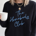 Medium Black The Homebody Club Sweatshirt, Trendy Sweatshirt, Cute Sweatshirt, Homebody, Introvert, Mom Sweatshirt