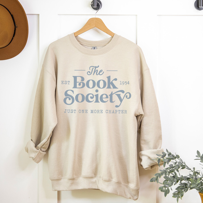 The Book Society Graphic Sweatshirt, Book Lover Sweatshirt, Book Club Sweatshirts, Reading Sweatshirt, Bookaholic, Read Past My Bedtime, Crew Neck Sweatshirt