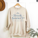 Large Sand The Book Society Graphic Sweatshirt, Book Lover Sweatshirt, Book Club Sweatshirts, Reading Sweatshirt, Bookaholic, Read Past My Bedtime, Crew Neck Sweatshirt