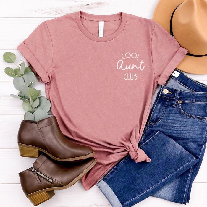 Cool Aunt Club Graphic Tee, Best Aunt Shirt, Gift for Aunt, Auntie Shirt, Gift for Sister, Cute Graphic Tee