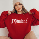 Large Red Momland Graphic Sweatshirt, Theme Park Graphic Sweatshirt, Boy Mouse Sweatshirt, Girl Mouse Sweatshirt, Family Vacation Sweatshirt, Disney Sweatshirt, Best Day Ever