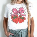 XXL White Strawberry Mouse Graphic Tee, Theme Park Shirt, Boy Mouse Shirt, Family Vacation Tee