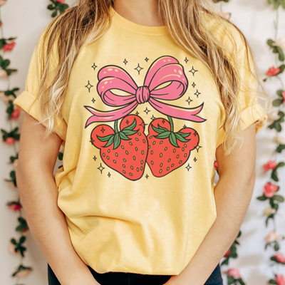 Strawberry Mouse Graphic Tee, Theme Park Shirt, Boy Mouse Shirt, Family Vacation Tee