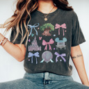 XXL Pepper Theme Park World Coquette Graphic Tee, Vacation Tee, Cute Bow Shirt, Magical Kingdom Tee, Mouse Shirt