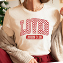 Large Cream Loved John 3:16 Graphic Tee, Jesus Loves You Shirt, Loved Graphic Tee, Valentine's Day Shirt, Jesus Shirt, Love University Shirt