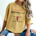 Large Mustard Diet Coke Social Club Graphic Tee, Diet Coke Shirt, Favorite Soda Shirt, Caffeine Tee, Gift for Her