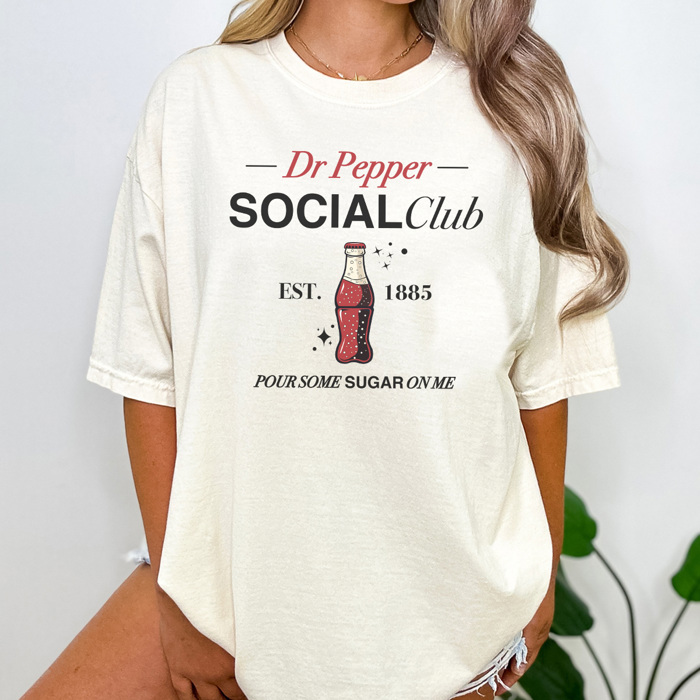 Dr Pepper Social Club Graphic Tee, Dr Pepper Shirt, Favorite Soda Shirt, Caffeine Tee, Gift for Her