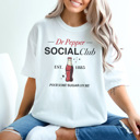  Dr Pepper Social Club Graphic Tee, Dr Pepper Shirt, Favorite Soda Shirt, Caffeine Tee, Gift for Her