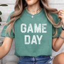 Large Light Green Game Day Block Graphic Tee, Game Day Shirt, Football Mom, Baseball Mom, Basketball Mom, Soccer Mom