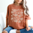  Vintage Flower Graphic Tee, Flower Shirt, Distressed Tee, Boho Graphic Tee, Summer Shirt