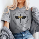 Large Gray Iron Flame Basgiath College Graphic Tee, Iron Flame Shirt, Onyx Storm Shirt, Fantasy Book Shirt, Book Lover, Reading Shirt