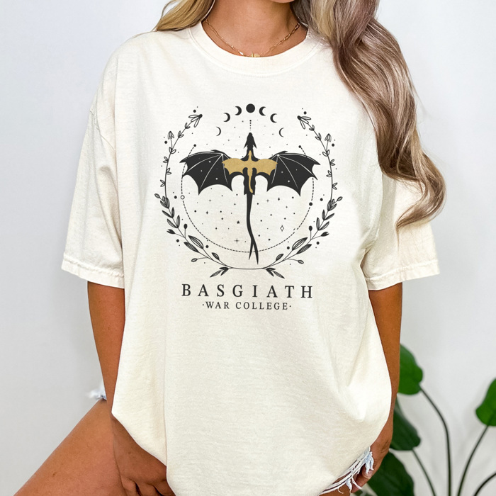 Iron Flame Basgiath College Graphic Tee, Fourth Wing, Iron Flame Shirt, Onyx Storm Shirt, Fantasy Book Shirt, Book Lover, Reading Shirt