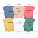  Home State Graphic Tees, United States of America Shirt, Favorite State Shirt, Comfort Colors