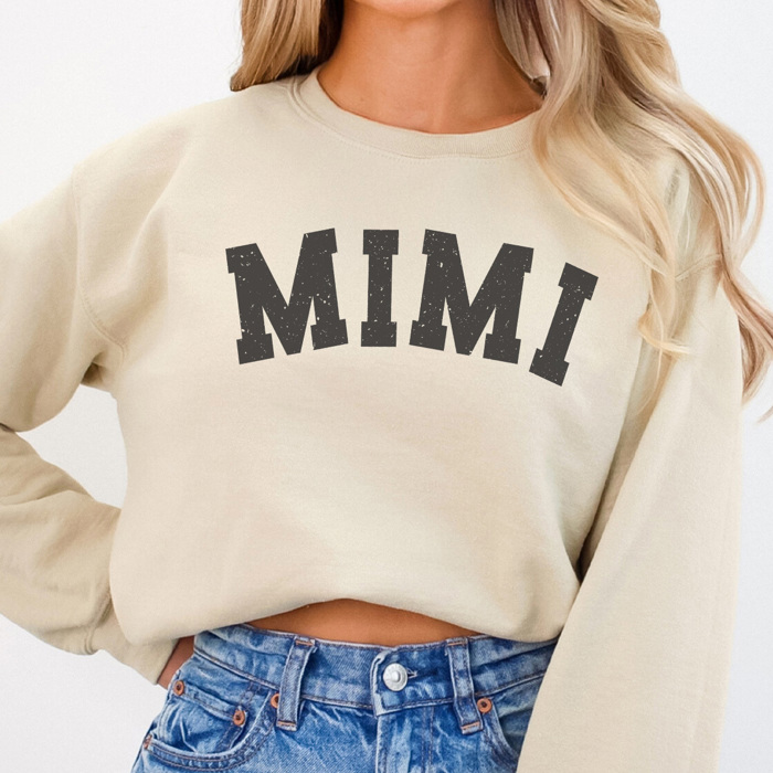 Mimi Varsity Graphic Sweatshirt, Grandma Sweatshirt, Mother's Day Gift, Mimi Shirt