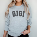 Large Athletic Heather Gigi Varsity Graphic Sweatshirt, Grandma Sweatshirt, Mother's Day Gift, Gigi Shirt