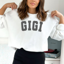 Large White Gigi Varsity Graphic Sweatshirt, Grandma Sweatshirt, Mother's Day Gift, Gigi Shirt