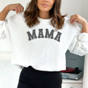 Large White Mama Varsity Graphic Sweatshirt, Grandma Sweatshirt, Mother's Day Gift, Mama Shirt