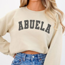 Large Sand Abuela Varsity Graphic Sweatshirt, Grandma Sweatshirt, Mother's Day Gift, Abuela Shirt