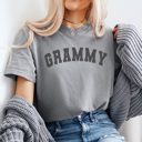 Large Gray Grammy Varsity Graphic Tee, Grandma Shirt, Mother's Day Gift, Grammy Shirt