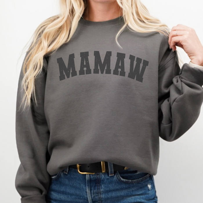 Mamaw Varsity Graphic Sweatshirt, Grandma Sweatshirt, Mother's Day Gift, Mamaw Shirt