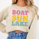 Large Sand Boat Days Sun Rays Lake Days Graphic Sweatshirt, Lake Day Sweatshirt, Boating Sweatshirt, Cute Summer Sweatshirt