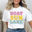 Large White Boat Days Sun Rays Lake Days Graphic Tee, Lake Day Shirt, Boating Shirt, Cute Summer Tee